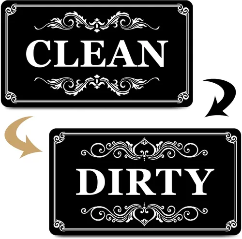 Imán de lavavajillas Dirty Clean, letrero para lavavajillas con texto en inglés "Clean Dirty", para lavavajillas limpio o sucio, para lavavajillas,