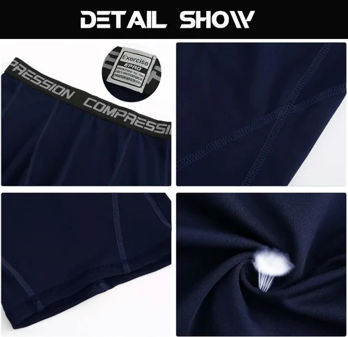Miniatura 5 de Pantalones cortos de compresión para hombre, 3