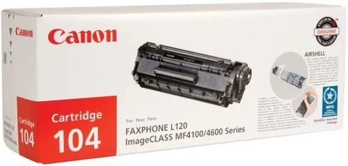 Canon Cartucho de tóner 104 0263B001AA L90 L120 D420 D480 4100 4120 4150 4270 4350 4370 4690 (negro) en embalaje minorista