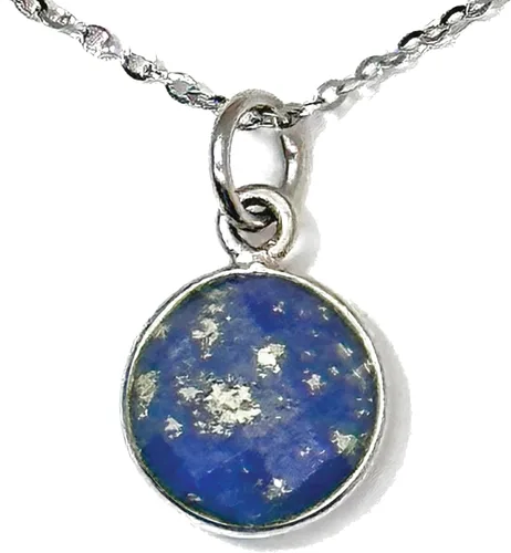 Miniatura 22 de Collar con colgante redondo, piedras preciosas naturales, labradorita, piedra lunar arcoíris, cristal, cuarzo rosa, amatista, citrino, plata de ley