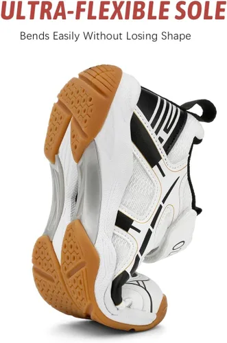 Miniatura 3 de Tenis de raqueta para niños y niñas, zapatos de bádminton adecuados para todas las canchas, tenis de squash, fuerte apoyo y absorción de impactos