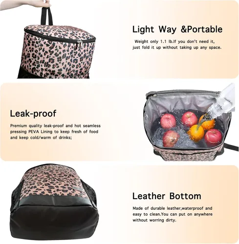 Miniatura 5 de Mochila Enfriadora Wolka 30 Latas, Mochilas Enfriadoras Portátiles Aisladas a Prueba de Fugas, Bolsa Enfriadora Impermeable de Lado Suave