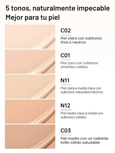 Miniatura 8 de Catkin Phoenix Base Cojín con Cobertura Modulable Suero de Maquillaje Anti-Envejecimiento, Acabado Satinado Transparente, Repuesto Incluido, Beige