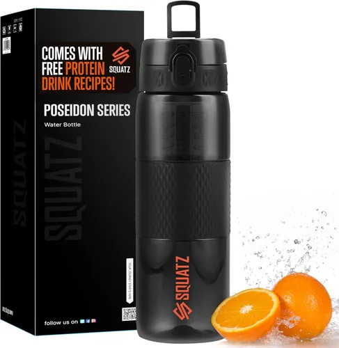 Miniatura 12 de SQUATZ Poseidon Series - Botella de agua deportiva de 78 onzas – Botella de agua deportiva de gran volumen de boca ancha para gimnasio, con hebilla