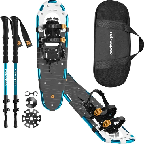 Miniatura 12 de Retrospec Drifter Snowshoes & Trekking Poles Bundle with Adjustable Bindings - Lightweight Aluminum Snow Shoes for Women & Men - All Terrain Hiking