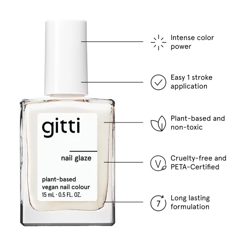Miniatura 2 de gitti Esmalte de uñas a base de plantas No tóxico, libre de 30, basado en ingredientes de origen natural, libre de crueldad, vegano