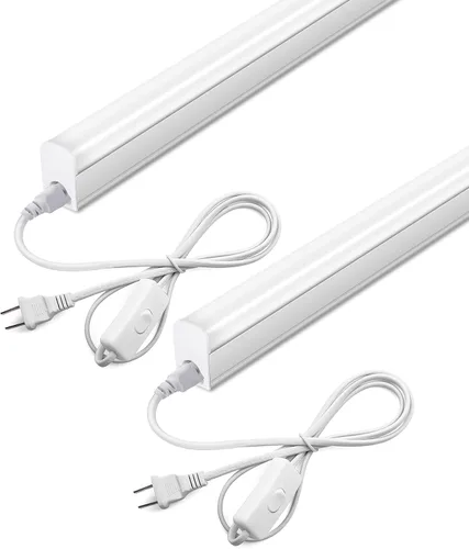 Iluminación LED para debajo del gabinete, 1 pie, 5 W, 6000 K, 500 lm, luces debajo de la encimera para cocina, tienda, eléctrica con cable con