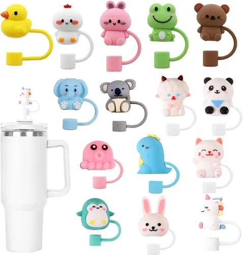 Miniatura 17 de LDKEDKF 11 piezas de cubiertas para pajitas de vaso Stanley, tapa de silicona para pajitas de vaso Stanley de 30 y 40 onzas con vasos, accesorios