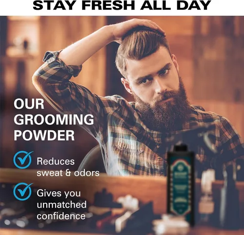 Miniatura 3 de Bump Patrol Barber Pro Grooming Powder - Polvo para cabello y cuerpo sin talco para hombres, protege contra el sudor, el olor y las rozaduras
