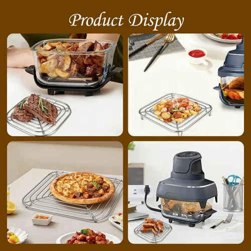 Miniatura 3 de Rejilla para verduras Ninja Crispi FN101 y Ninja Crispi Pro AS101 (4 cuartos de galón), acero inoxidable de grado alimenticio 304, sin
