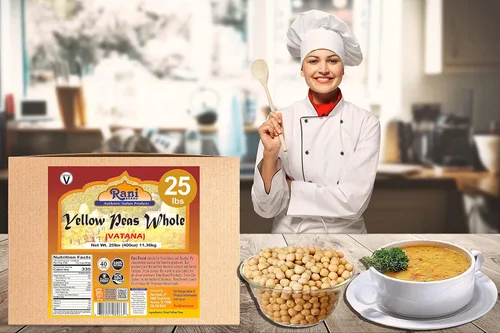 Miniatura 3 de Rani - Guisantes amarillos enteros, secos (Vatana, Matar) 400 onzas (25 libras) 11,36 kg Caja a granel ~ Todo natural Vegano Apto para gluten
