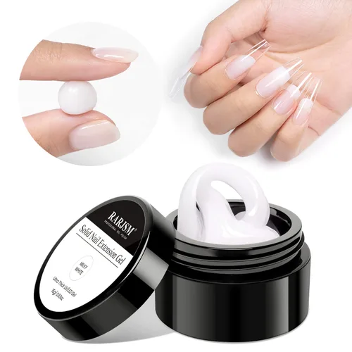 Miniatura 8 de RARJSM Gel de escultura 3D blanco perla para arte de uñas, gel sólido lechoso nacarado no pegajoso, construcción esculpida, tallado, extensión