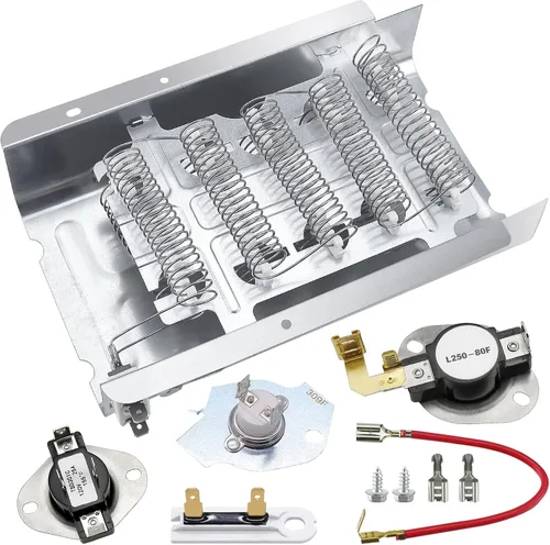 Kit de elemento calefactor de secadora 279838 W10724237 para secadora Whirlpool Kenmore Maytag - Fusible de termostato 3977767 3392519 3387134