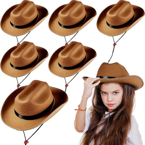 Miniatura 14 de Hercicy Sombreros de vaquero para niños pequeños, sombrero de vaquera para niños y niñas, accesorios de disfraz de bebé, suministros de fiesta