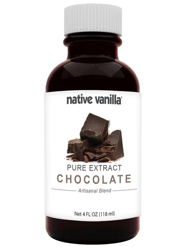 Native Vanilla - Extracto de Chocolate Puro - 4 Fl Oz - Sabores y Extractos Puros - Perfecto para Cocinar, Hornear y Elaboración de Postres