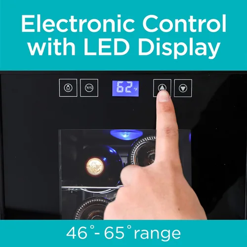 Miniatura 3 de BLACK+DECKER BD60026 Bodega con pantalla LED (capacidad de 8 botellas)