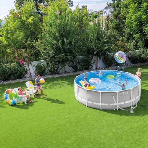 Miniatura 6 de INTEX 26700EH - Marco de prisma de 10 pies x 30 pulgadas, piscina redonda con marco de acero, bomba no incluida