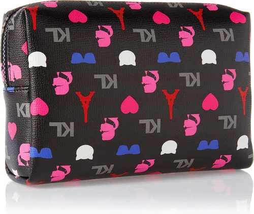 Miniatura 2 de KARL LAGERFELD Women's Maybelle Cosmetic Bag Negro/Rosa multicolor