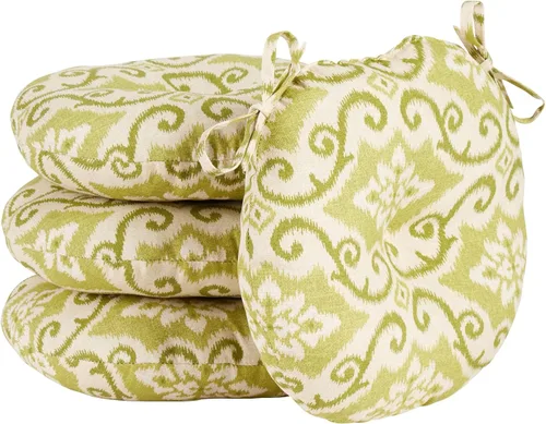 Miniatura 26 de South Pine Porch Juego de 4 cojines redondos para silla bistró de 15 pulgadas, diseño floral rojo Aloha