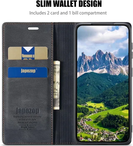 Miniatura 4 de Funda para Samsung Galaxy S23 5G, funda tipo cartera para Samsung Galaxy S23 5G con bloqueo RFID, tarjetero y función atril magnético, funda