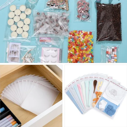 Miniatura 6 de Circloophs Bolsas pequeñas de celofán transparente resellables de 4 x 6 pulgadas, 1000 bolsas autosellantes para productos de embalaje, bolsa