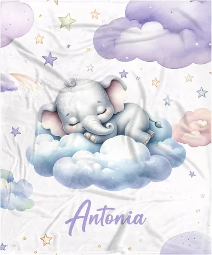 Miniatura 19 de Manta de bebé personalizada para niñas y niños pequeños, recién nacidos, regalos personalizados de vaca floral con nombre y texto, 40 x 30 pulgadas