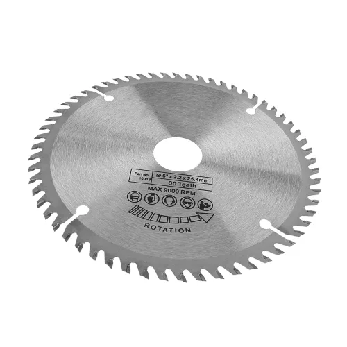 Miniatura 8 de Hoja de sierra circular de 6 pulgadas 60 dientes para corte de madera, madera contrachapada de madera contrachapada, acabado de madera