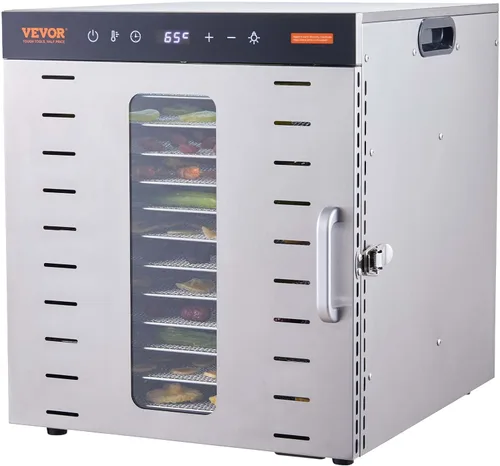 Miniatura 16 de VEVOR Máquina deshidratadora de alimentos, deshidratador de frutas de 5 bandejas, secadora eléctrica de alimentos de 300 W con temporizador