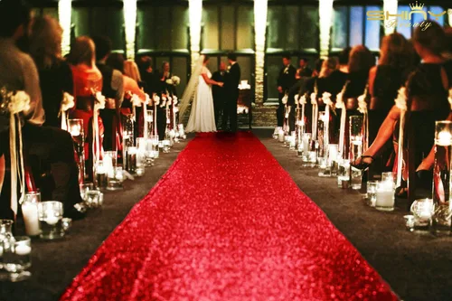 Miniatura 14 de ShinyBeauty Pasillo de Lentejuelas Negras Brillantes de 2 pies x 15 pies Alfombra Brillante para Bodas, Graduaciones, Fiestas, Alfombra Negra