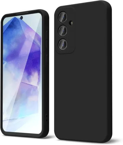 Miniatura 245 de oakxco Funda para teléfono Samsung Galaxy A12 con agarre de silicona líquida, linda delgada fina suave cubierta de gel de goma TPU lisa para mujeres
