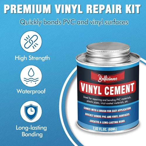 Miniatura 2 de Cemento de vinilo con cepillo, pegamento de vinilo para inflables, cemento de PVC de alta resistencia para revestimientos de piscinas, lonas
