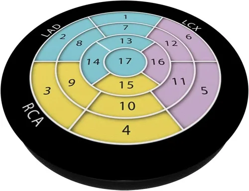 Miniatura 2 de Echocardiography Bulls eye 17 Segment Technician Gifts - PopSockets Grip and Stand for Phones and Tablets