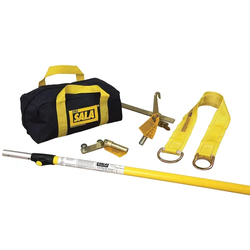 3M DBI-SALA 2104531 Sistema de anclaje remoto, poste de 6-12 pies, adaptador de amarre de 3 pies, herramienta de instalación/extracción de gancho a