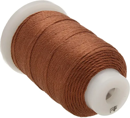 Miniatura 43 de The Beadsmith Cordón de seda pura – Castaño, tamaño E (0.325 mm/0.0128"), 200 yardas (600 pies), carrete de 1/2 onza