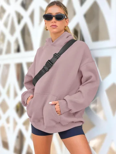 Miniatura 63 de AUTOMET Sudaderas de gran tamaño con capucha de forro polar para mujer, camisas de manga larga, sudaderas con bolsillo para otoño 2025