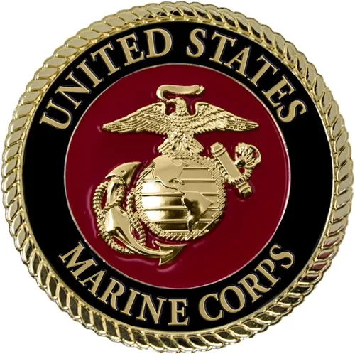 Miniatura 6 de Medalla USMC – 2.25 Pulgadas – Emblema de Cuerpo de Marines EGA de Águila, Globo y Ancla en Negro y Plata