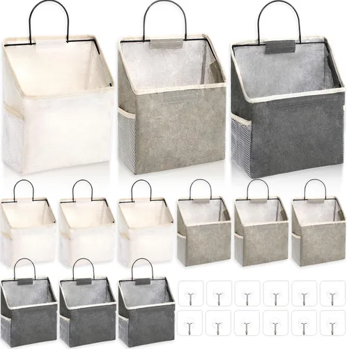 Miniatura 7 de Woanger 12 bolsas de almacenamiento para colgar en la pared, organizador para colgar en la pared, contenedores para colgar sobre la puerta