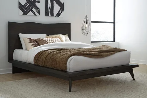 Miniatura 20 de Modus Furniture Cama de madera maciza, California King, Kentfield - roble negro a la deriva