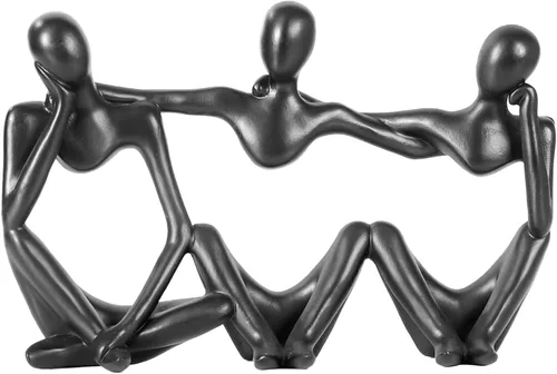 Miniatura 8 de BMLCGJ Estatua del pensador dorada, escultura de arte abstracto decorativa, figuras coleccionables de resina dorada para decoración del hogar, sala