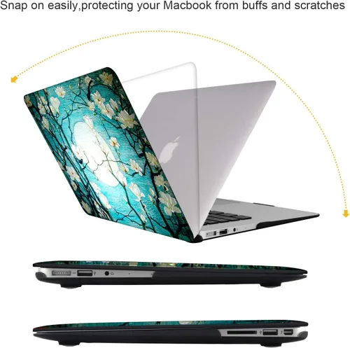 Miniatura 4 de iCasso Funda para MacBook Air de 13 pulgadas (versión anterior 2010-2017), carcasa protectora rígida de plástico y cubierta de teclado solo