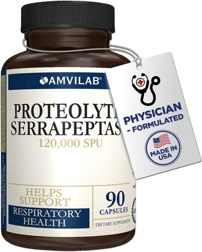 Suplemento enzimático de serrapeptasa nattoquinasa 120,000 SPU - Fórmula sistémica de enzima proteolítica para circulación, apoyo cardiovascular e