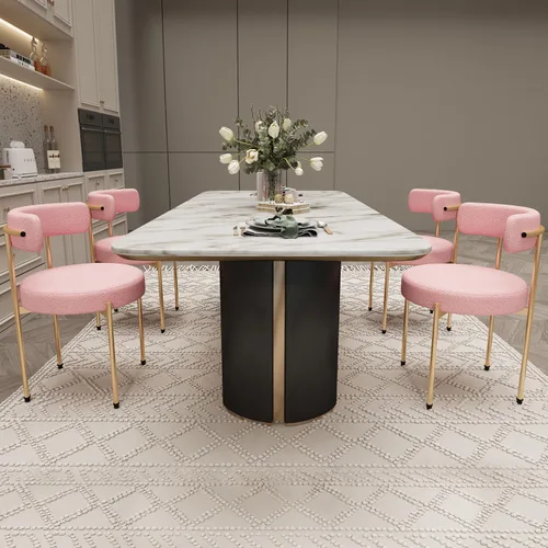 Miniatura 19 de Silla de escritorio sin ruedas, silla decorativa cómoda para sala de estar, comedor, dormitorio, oficina en casa, moderna de mediados de siglo