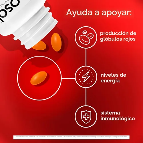 Miniatura 4 de Feosol Comprimidos Completos de Suplemento de Hierro, Hierro Bifera para Alta Absorción, Hemo y No Hemo de Doble Acción Minimiza los Efectos