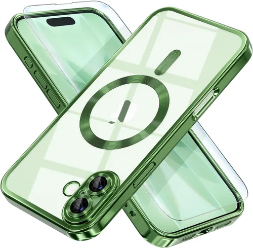Miniatura 46 de Misea Funda magnética para iPhone 14 compatible con MagSafe [nunca amarillenta] [protección contra caídas de grado militar] protector completo