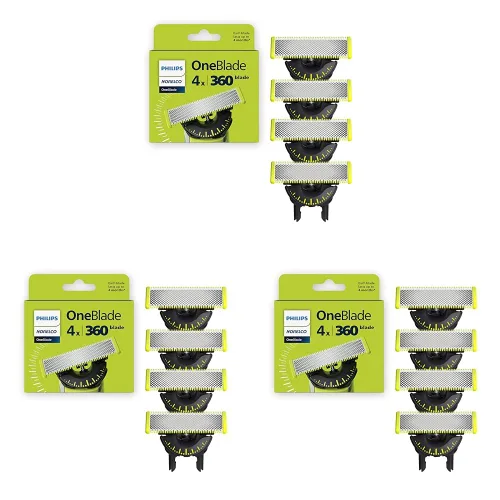 Miniatura 10 de Philips Norelco OneBlade 360 Hojas de Reemplazo, para Afeitadora y Cortadora Eléctrica OneBlade, Acero Inoxidable Duradera, Recorta, Bordea