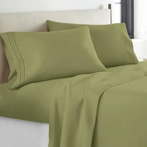 Miniatura 25 de YIYEA - Juego de sábanas tamaño King, sábanas de hotel de lujo de 1800 hilos de microfibra cepillada para cama tamaño King - Extra suaves, bolsillo