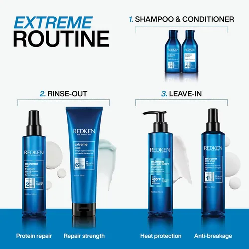 Miniatura 4 de Redken Extreme Shampoo - Strengthen & Repair Damaged Hair, For Damaged Hair, Infused With Proteins