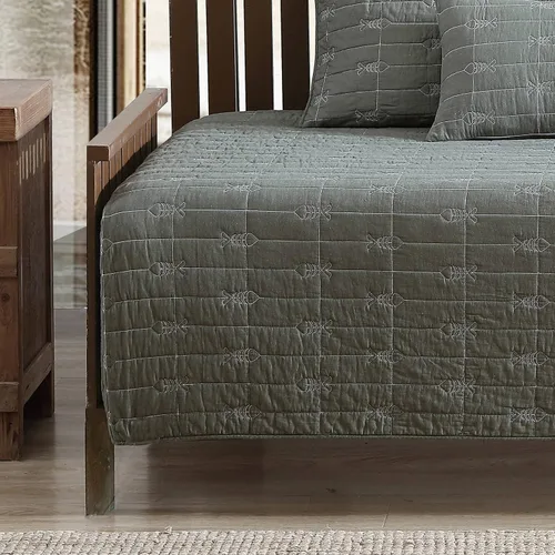 Miniatura 3 de Eddie Bauer - Juego de cama de día, ropa de cama reversible de algodón con fundas a juego y funda de almohada decorativa, juego de cama de lujo