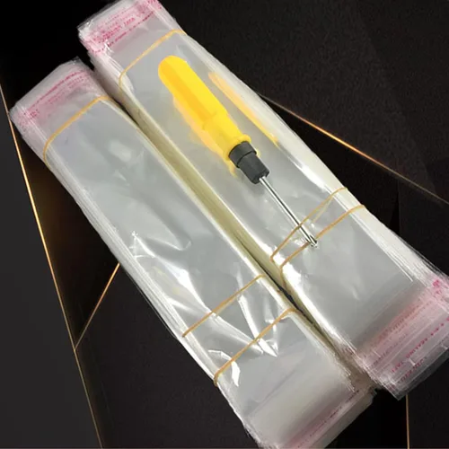 Miniatura 6 de Doutop Bolsas de celofán resellables transparentes, 100 bolsas de polipropileno autosellantes de 2 x 10 pulgadas de largo, bolsas adhesivas