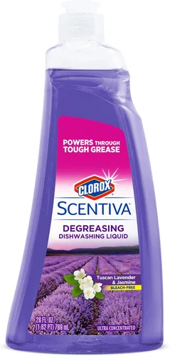 Miniatura 9 de Clorox Scentiva - Jabón líquido para platos, aroma Hawaiian Sunshine, detergente ultraconcentrado para lavar platos que corta la grasa y aborda